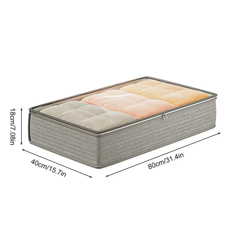 Long Flat Storage Bins Underbed Storage Bins Large Capacity Blankets Clothes Comforters Organizer Convenient Shoe Storage Organi 6