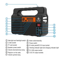 Kit de générateur de panneau d'énergie solaire d'éclairage portatif solaire avec 3 ampoules LED Camping en plein air randonnée éclairage solaire petit système domestique 4