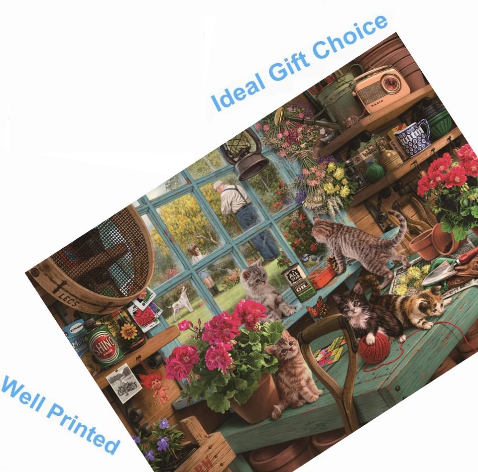 500-Piece Jigsaw Puzzle For Adults - Cute Dog & Garden House Scene, Challenging Fun, 20.5x15 Inches - View #4