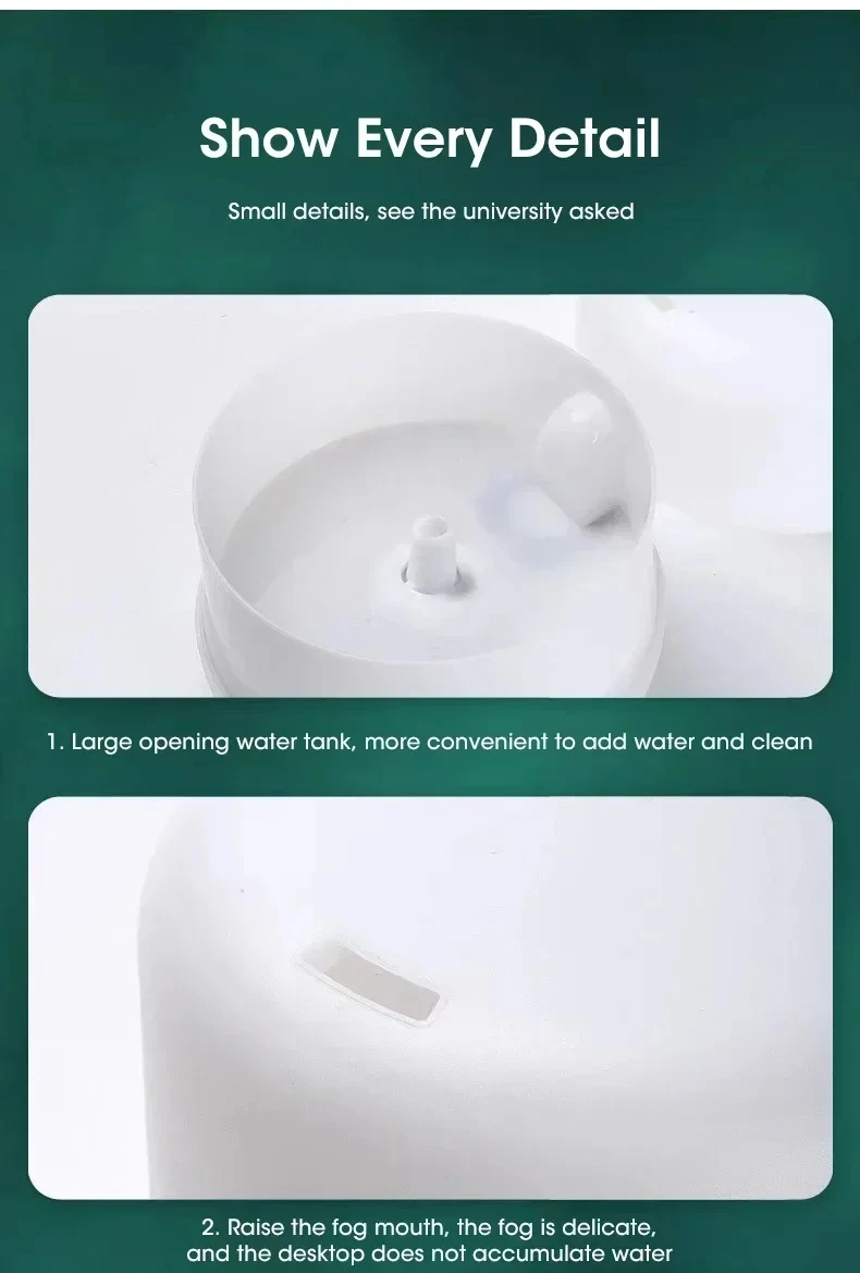 500ML Mini Humidifier USB Wood Grain Aroma Diffuser, Air Humidifier with Colorful Night Lights, Essential Oil Diffuser Machine