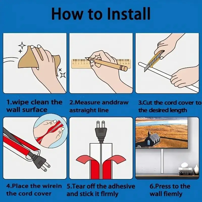 Anti-extrusion Floor Cord Cover Self-Adhesive Arc Cord Protector Durable Extension Wiring Duct Protector Home Outdoor