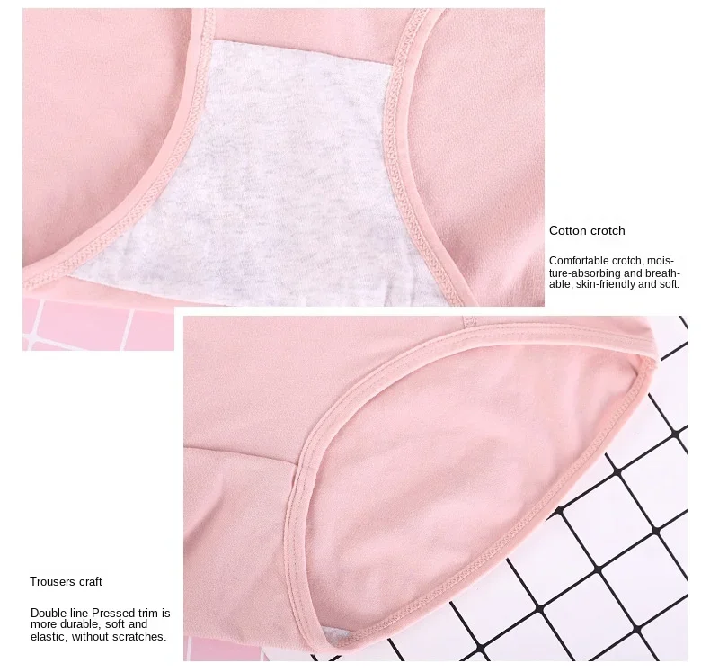 6XL Super Plus Size Women Underwear High Waist Cotton Breathable Lace Trim Panties Postpartum Big Size Ladies Underwear