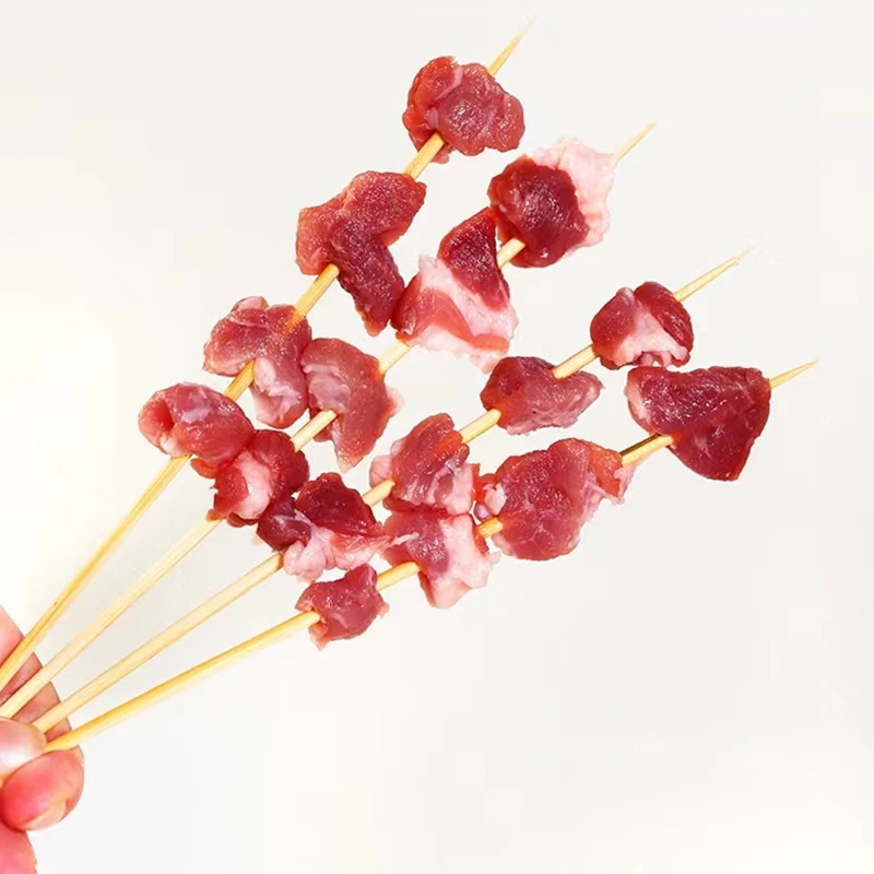 Barbecue Skewers 100pcs Bamboo Skewer Sticks Disposable Barbecue Fruit Sticks BBQ Tools