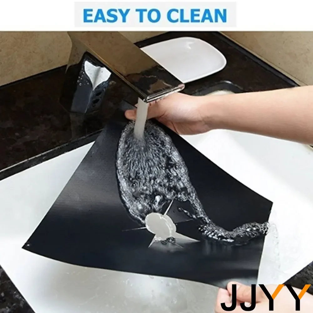 JJYY 1/2/4Pcs Universal Stove Burner Covers Protector Sheets Oven Liner Protector Reusable Stovetop