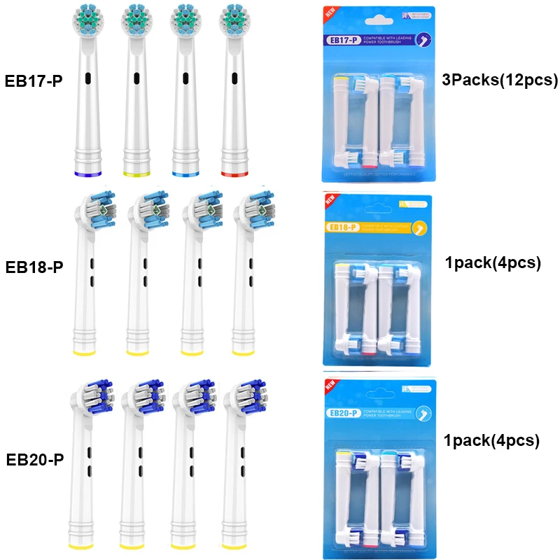 Escova Elétrica Cabeças de Substituição para Oral b Cabeças de Escova Sensíveis Cerdas para D25 D30 D32 4739 3709 20 Pcs por Conjunto