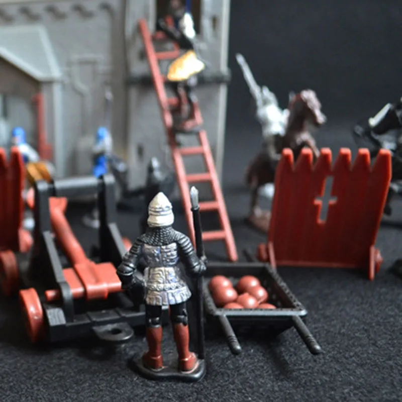 Château Médiéval Jouet Kit De Construction - Fort Chevaliers Soldats - Modèles Assemblés - Cadeau Enfant