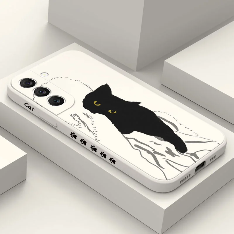 Charming Cat Silicone Phone Case Cover