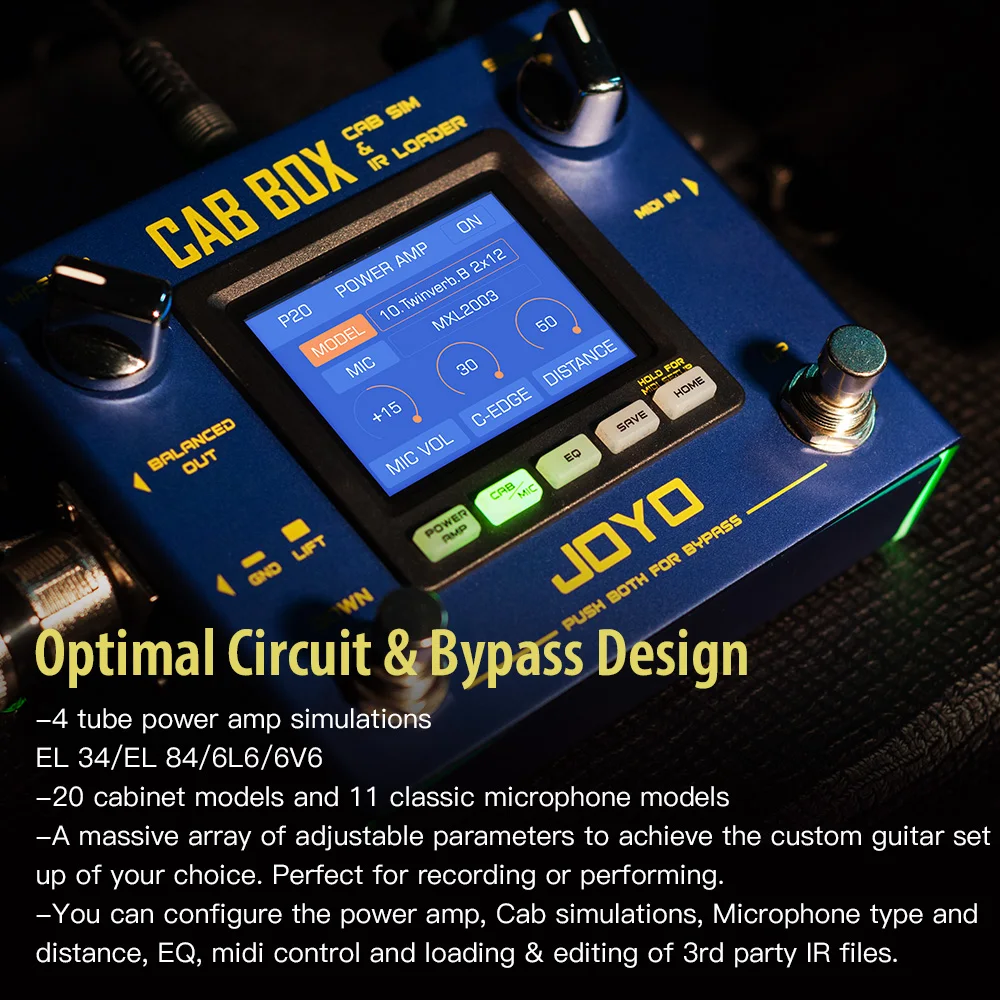 R-08 Cabinet Modeling Pedal Built-in 4 Tube Amplifier Simulation 20 Cabinet & 11