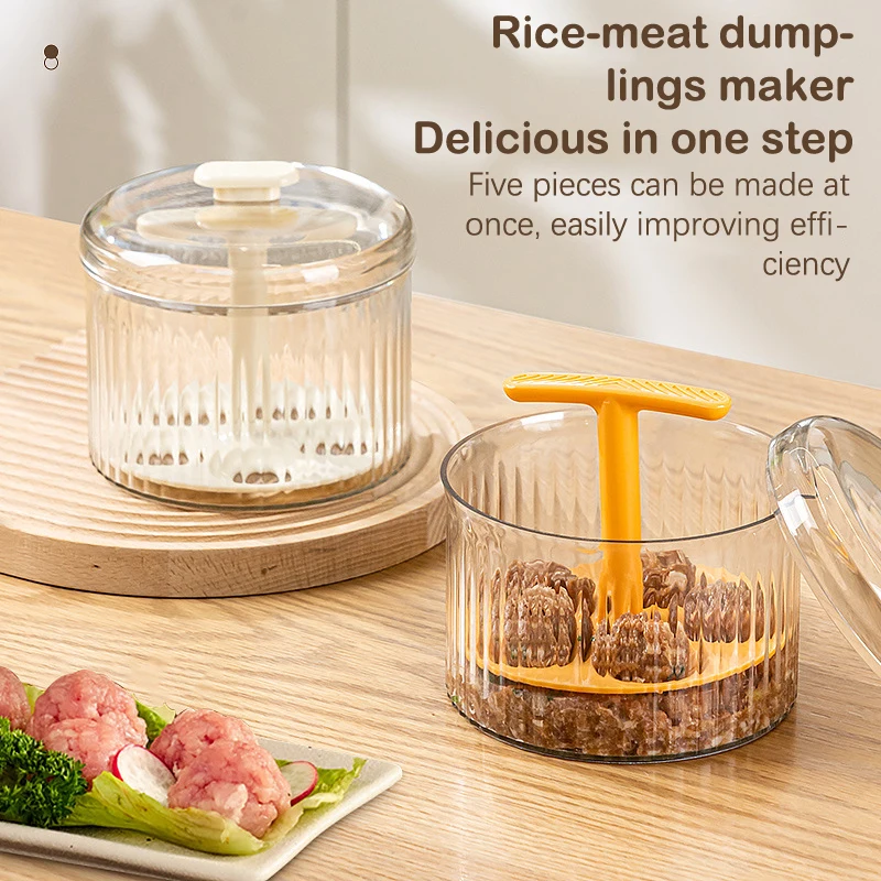 

2024 New Translucent Meatball Maker, Kitchen Extruded Meatball Making Tool, Ground Meat Freezer Storage Containers