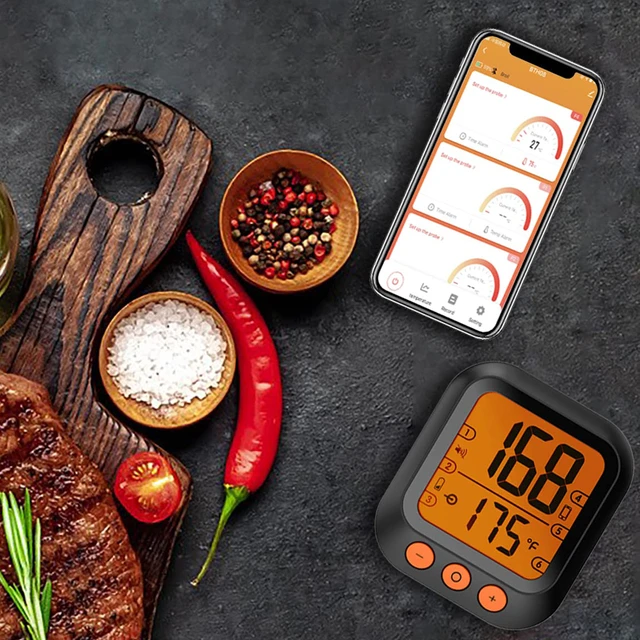 Razorri Smart Meat Digital Thermometer Wireless Timer with 4