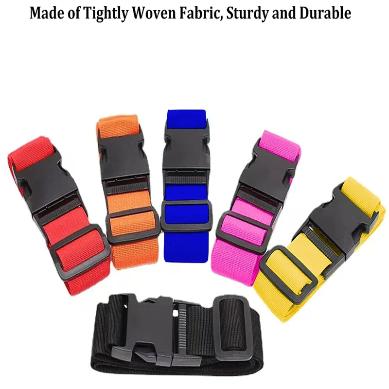 Luggage Strap Straight Shaped Luggage Straps for Suitcase Polyester Luggage Belt with Adjustable Release Buckle Travel Accessory