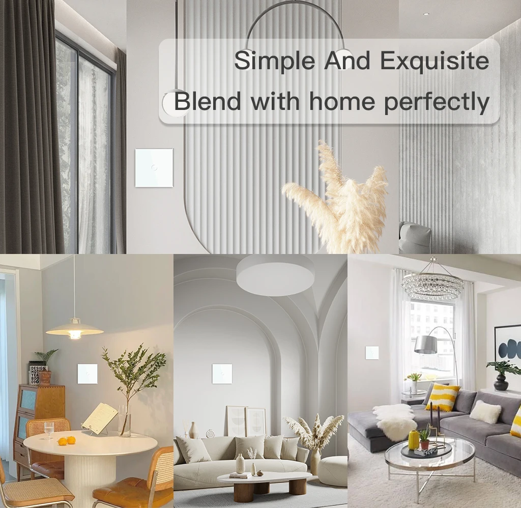 vidro temperado interruptor padrão da ue luz de fundo azul 240v