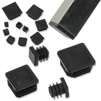 Hot 10Pcs Plastic Furniture Leg Black Blanking End Caps Furniture Feet Wear-resistant Chair Leg Caps Floor Protection Anti-slip 1