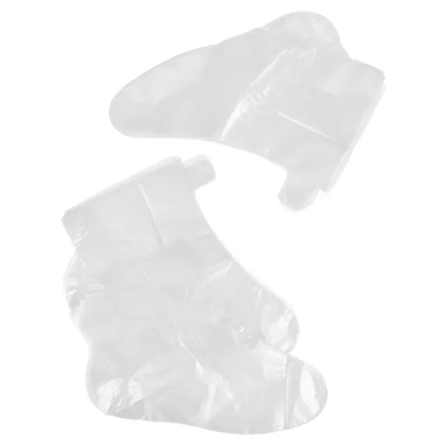 100 pezzi maschera per i piedi calzini di plastica coperture idratanti usa e getta stivaletti per pedicure impermeabili per donna uomo strumenti per la cura del piede 3