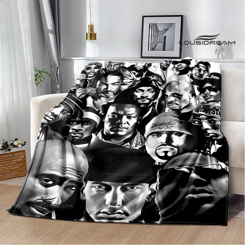 2PAC hip -hop singer fashion printed blanket warm bed blanket soft and comfortable blanket home travel blanket birthday gift 3