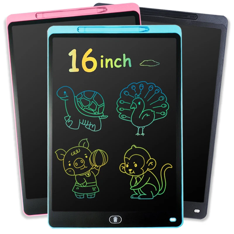 لوح كتابة لوحي للرسم بشاشة LCD مقاس 16 بوصة، هدايا...