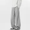 American Style High Street Men's Trousers Autumn Trendy Brand Spliced Wide Leg Sports Casual Pants Vintage Versatile Straight-Le