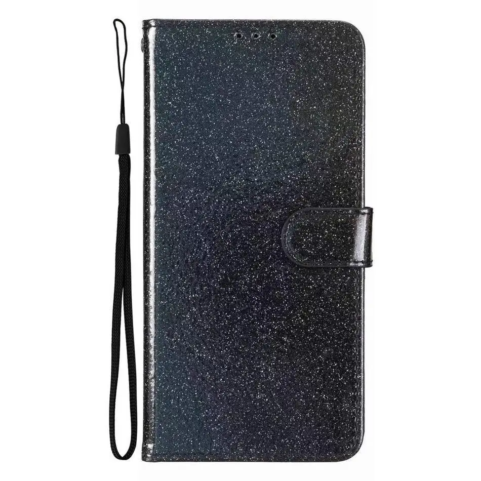 Elegant Glitter Wallet Case with Card Holder and Protective Cover