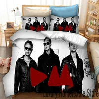 3D Print Depeche Mode Bedding Set Double Twin King Duvet Cover Comforter Pillowcase Boys Girls Adults Bedroom 1