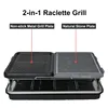 Dual Raclette Table Grill Non-Stick Grilling Plate & Cooking Stone- 8 Person Electric Tabletop Cooker BBQ- Melt Cheese Cook Meat 5