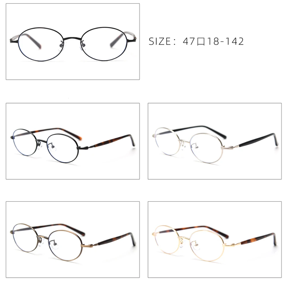Eyeglasses Frames Eyeglass Frames Peekaboo korean retro oval glasses for Men and Women