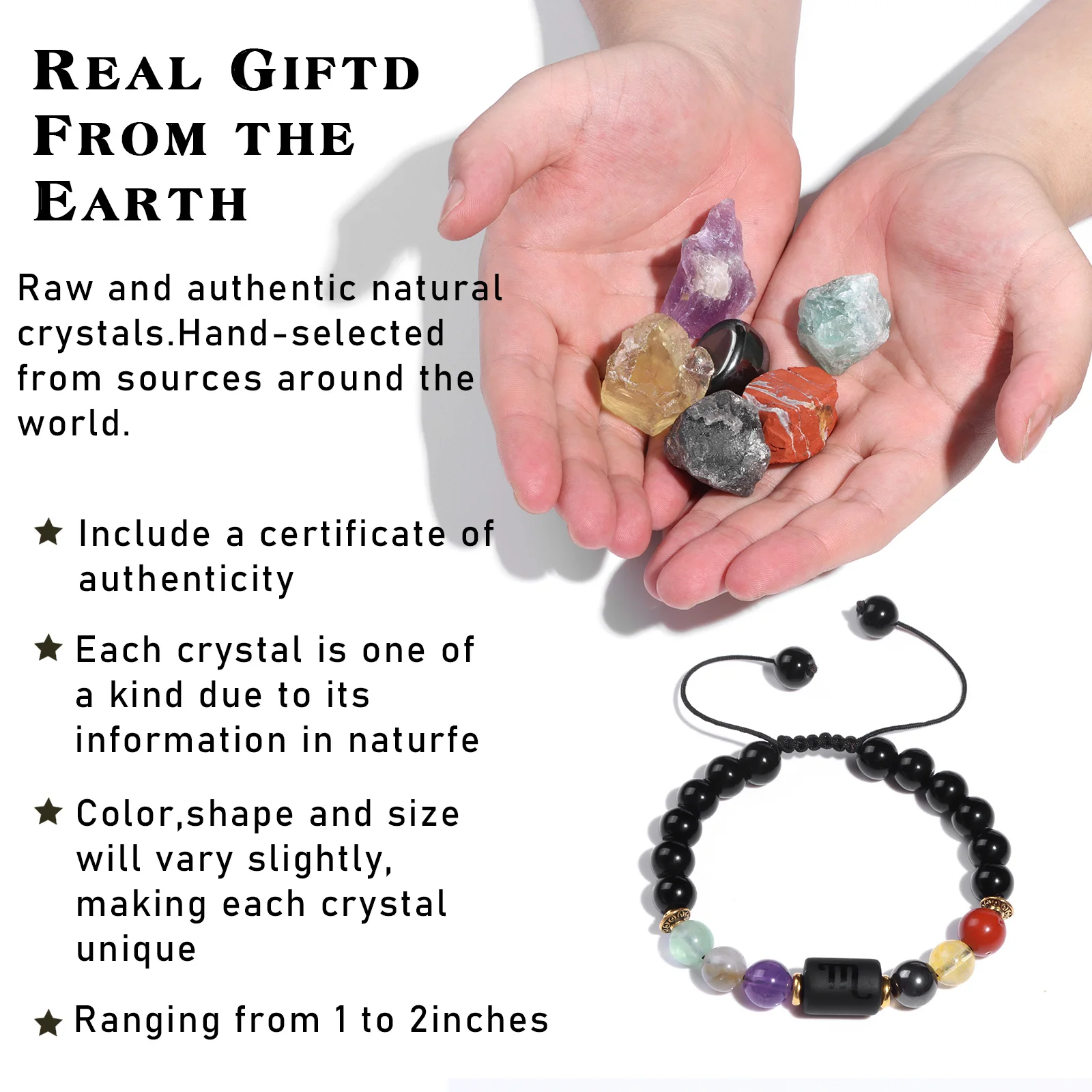 12 Sternzeichen Armband Naturstein Tigerauge Obsidian Perlen elastische Armbänder mit Box für Frauen Männer Geburtstag Schmuck Geschenk – Detail 1