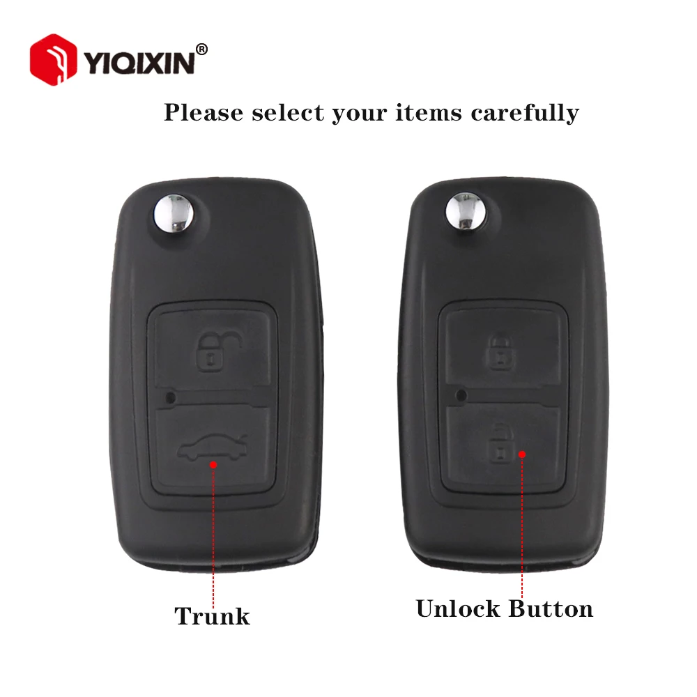 YIQIXIN For Chery Tiggo A5 E5 A1 A3 Fulwin Cowin Easter EASTER Models 2009 Key Flip Remote Car Key Shell Fob Cover Case 2 Button