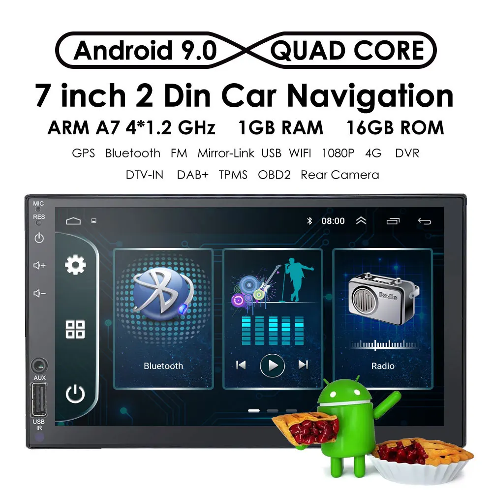 

Android 2 Din Car radio Multimedia Video Player Universal auto Stereo GPS MAP For Volkswagen Nissan Hyundai Kia toyota CR-V WIFI