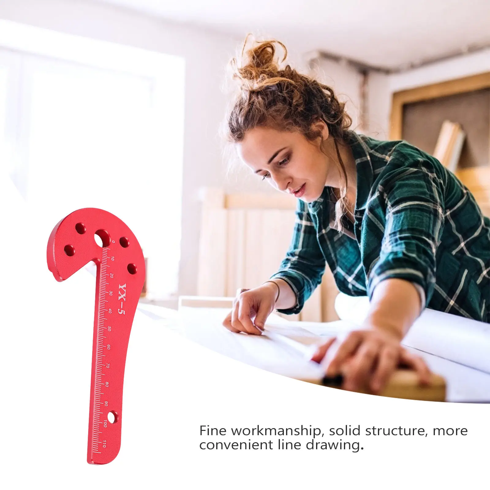 목공 센터 스크라이버 45 90도 알루미늄 합금 고정밀 마킹 도구 센터 라인 스크라이브 목공 용품