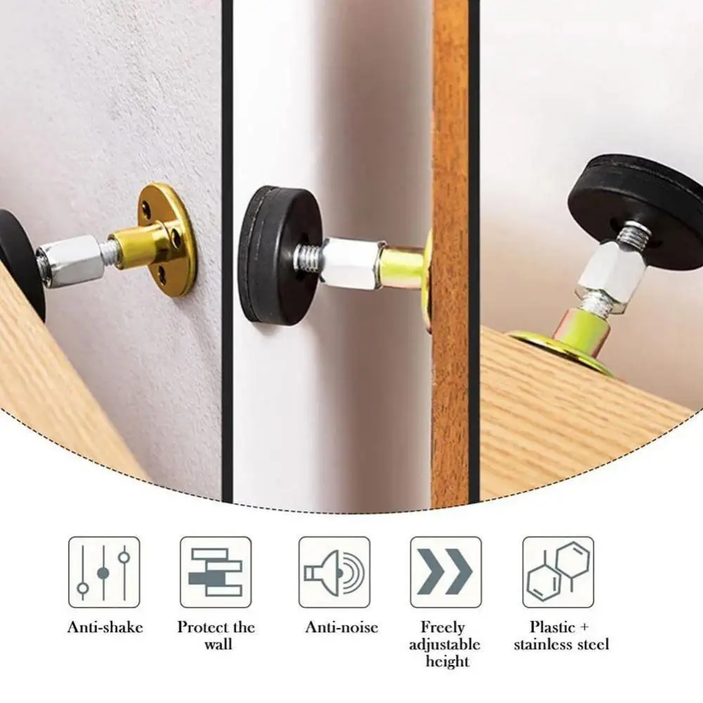 Bed Frame Hardware Adjustable Threaded Bed Frame Headboard Stoppers Bedside Headboards Prevent Loosening Anti-Shake Fixer For Cabinets Sofas