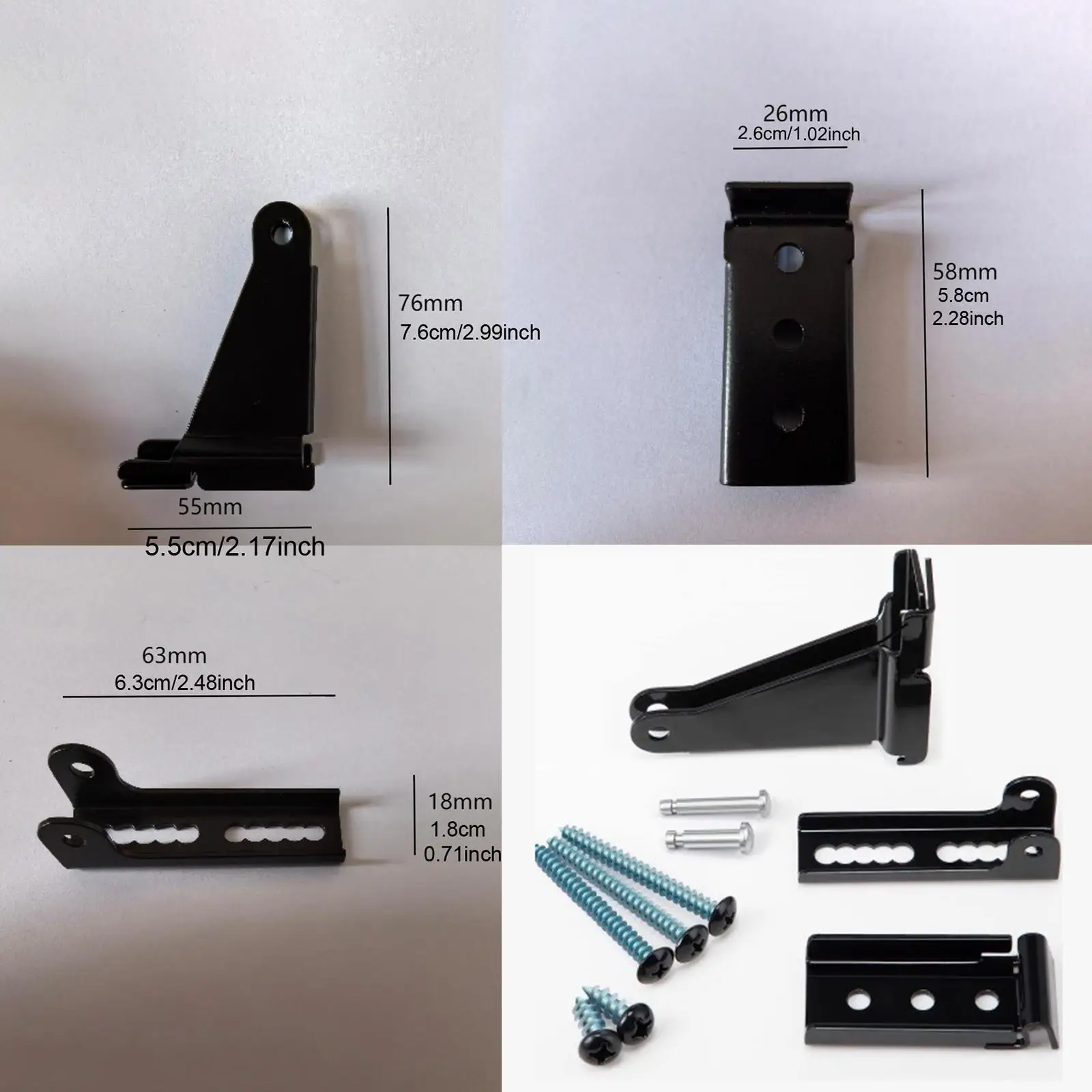 Door Closer Bracket Gate Frame Hardware Kit for Driveway Gates Wood Window