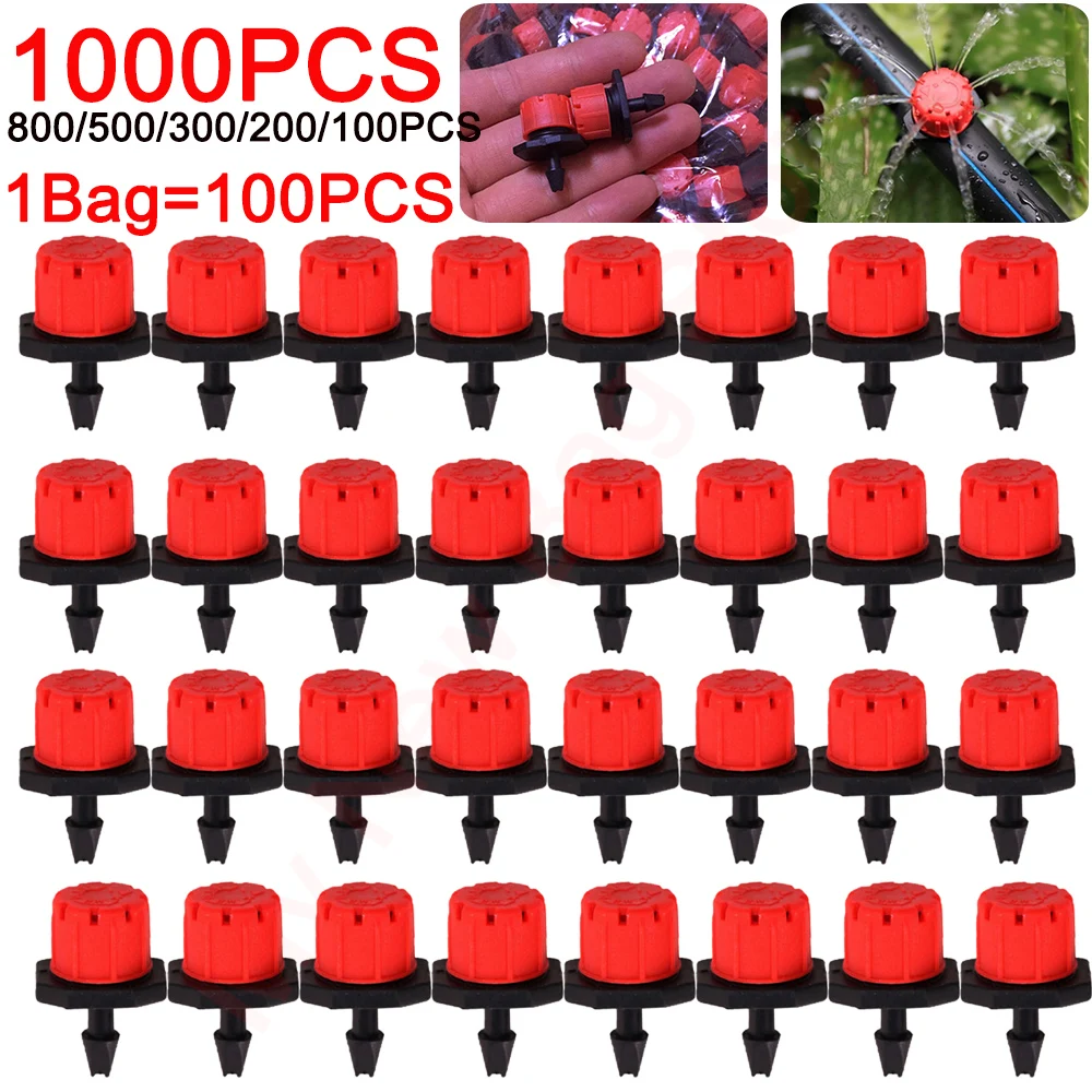 관개 드리퍼 스프링클러, 조정 가능한 물 스포이드 헤드, 스프링클러 흐름 헤드, 정원 급수 관개 시스템, 100-1000 개 