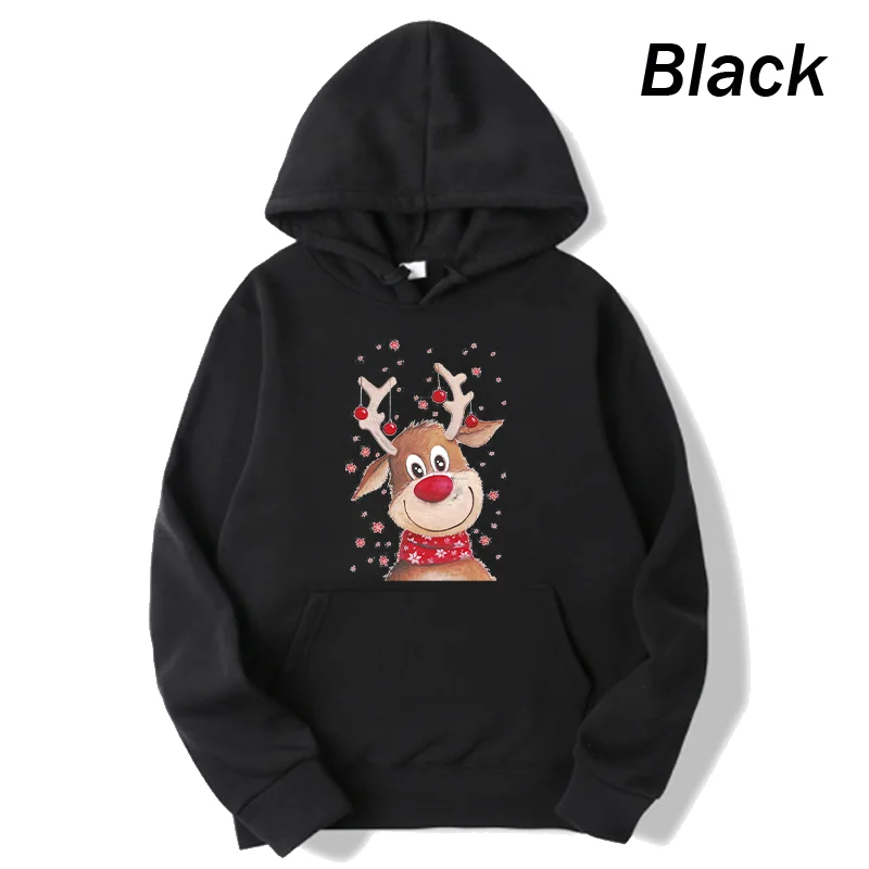 Women's Elk Print Sweatshirt Christmas Novelty Christmas Sweater Top Long Sleeve Round Neck Casual Pullover