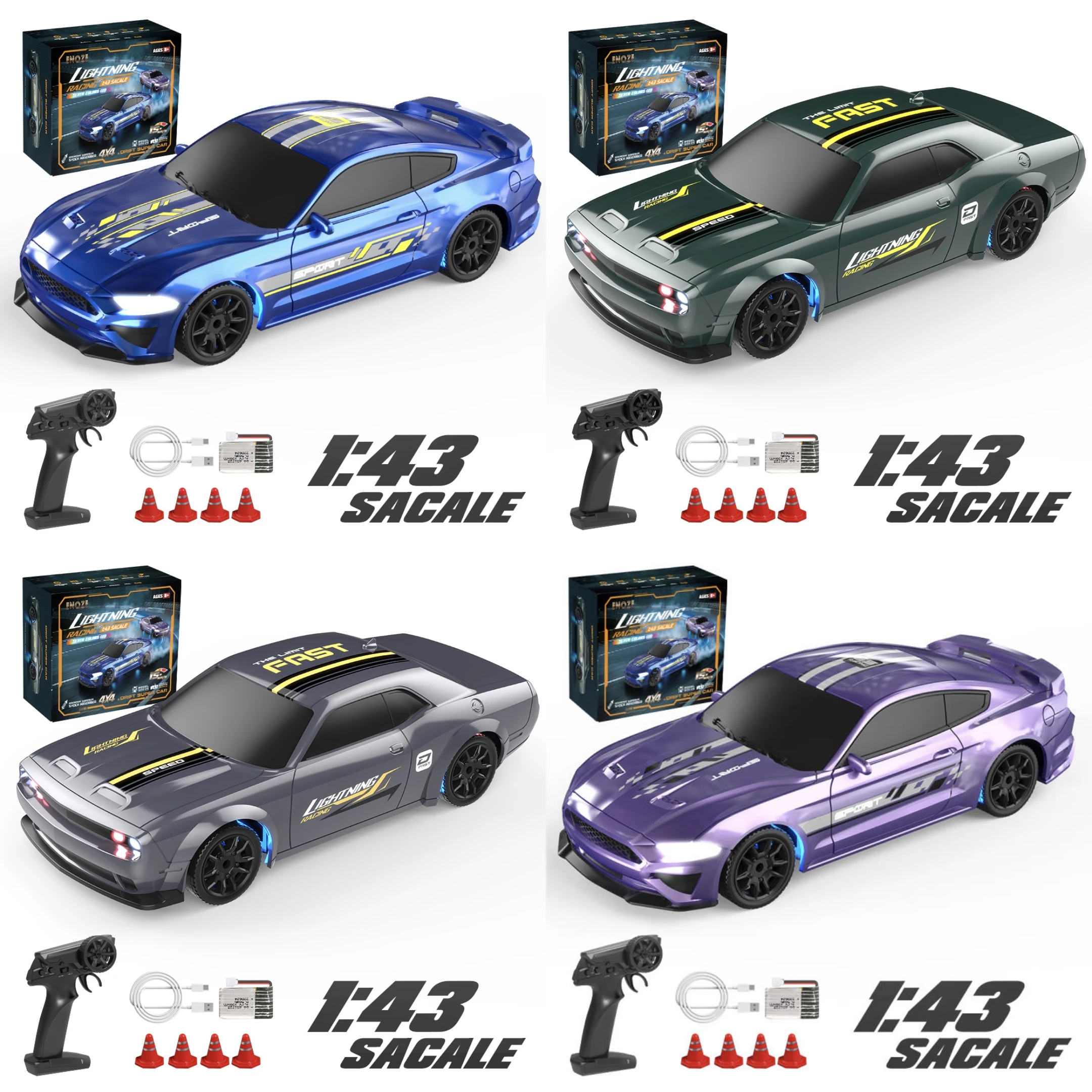 Drift Rc Car Carros De Control Remoto Mustang RC Drift Car Remote