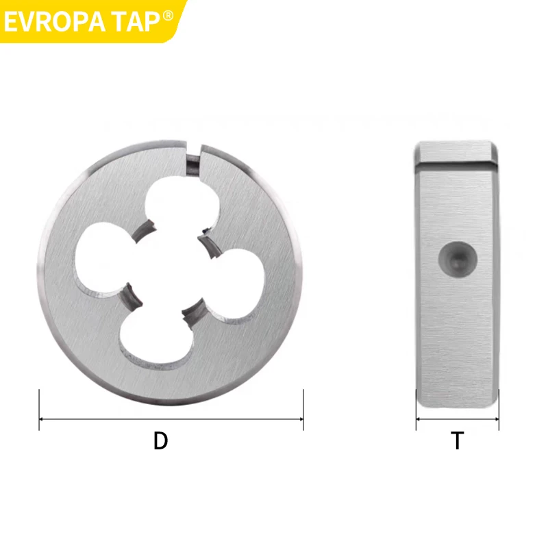 EVROPA 1pc AR-D HSSE 원형 다이 세트 M1-M5.5 ? 금속 절삭용 오른손잡이용 미터법 합금강 스레딩 공구