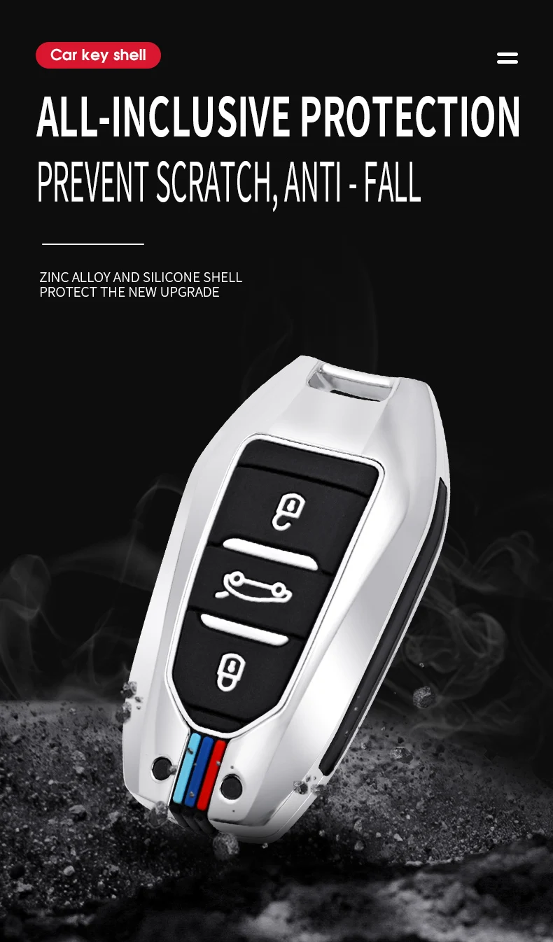 New Car Flip Key Case Cover Shell per Peugeot 208 3008 308 508 408 2008 307 4008 per Citroen C4 C3 C6 CACTUS C8 Keyless - Saf303e3be8d24ff69b815a0c193891f5w