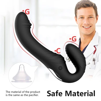 10 Speeds Strapon Dildo Vibrator Female G Spot Clitoris Stimulator Sex Toys For Women Couple Anal Vibrators Prostate Massager 6