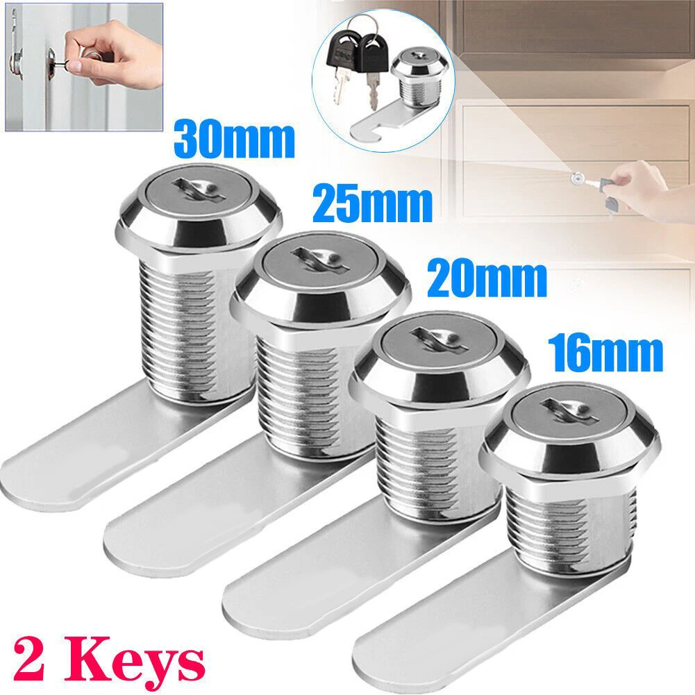 

Cam Lock Security Lock 16-30mm Cam Lock With Keys Door Cabinet Mailbox Drawer Cupboard Padlock Security Locks Door Hardware