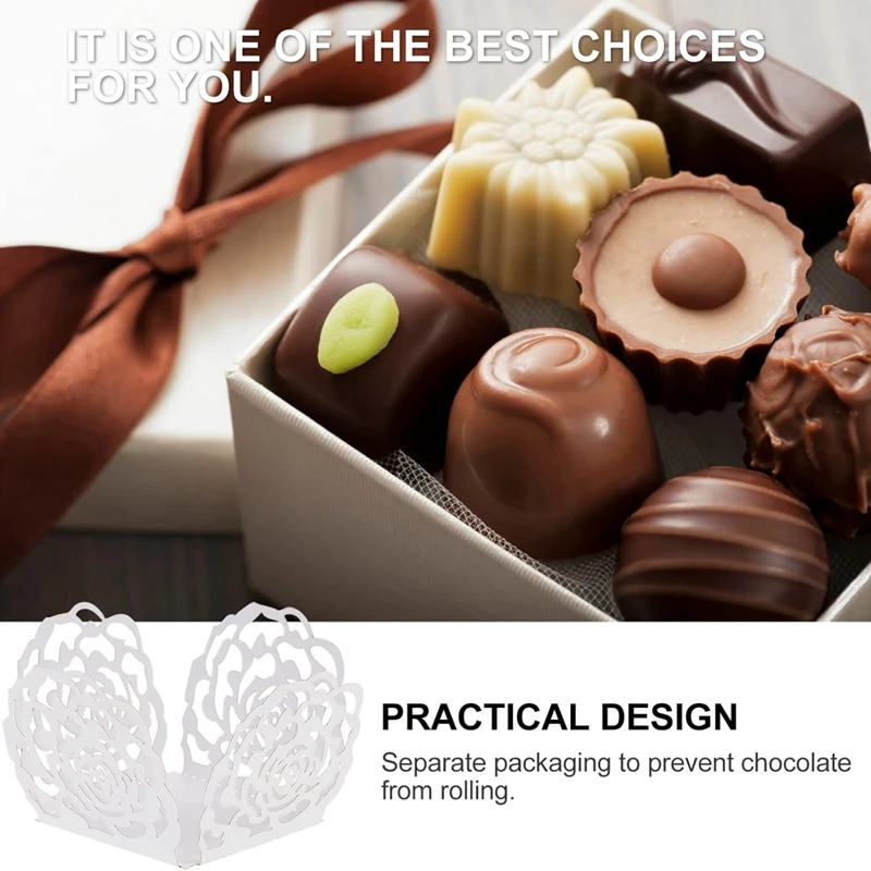 30/50pcs Chocolate Wrappers Wedding Truffle Candy Paper Box Mini Baking Cups Cupcake Tray for Birthday Party Decoration Supplies