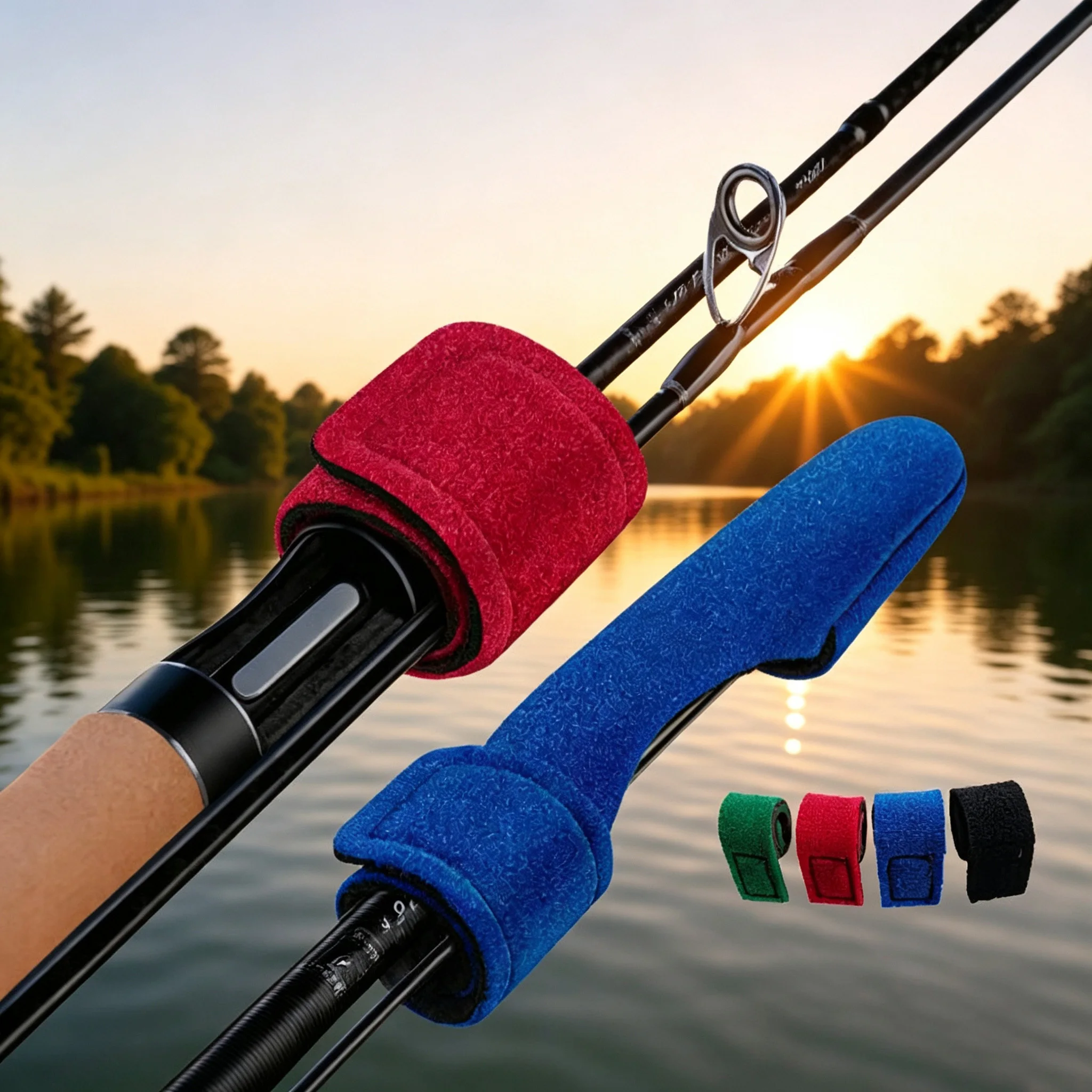 Elastic Fishing Rod Strap and Protective Sleeve