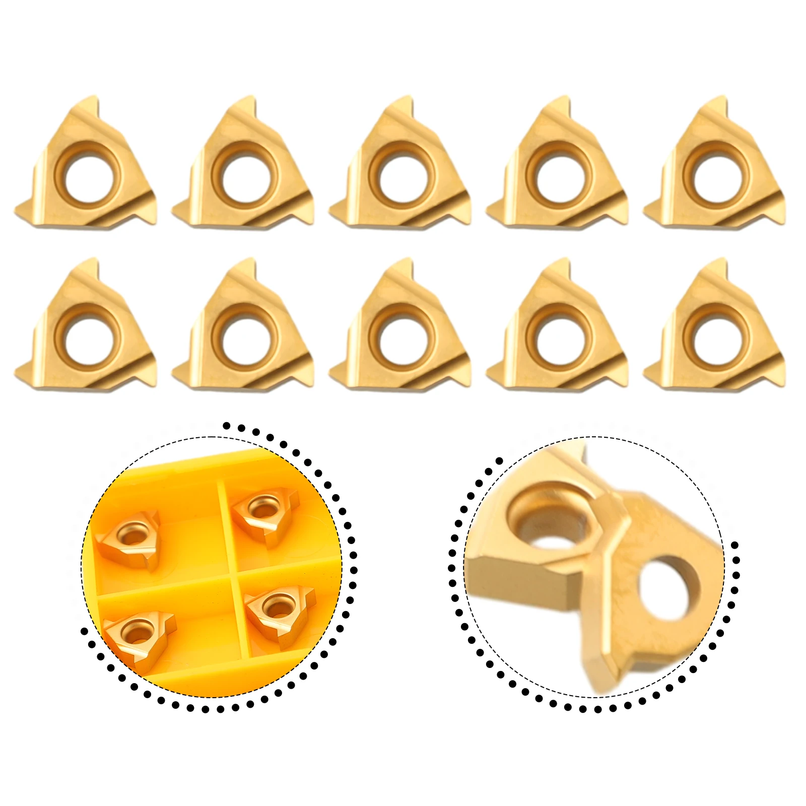 

Durable 10CS 11ER A60 BP010 Carbide Inserts for Thread Turning Tool Boring Bar Blade Steel Excellent Performance