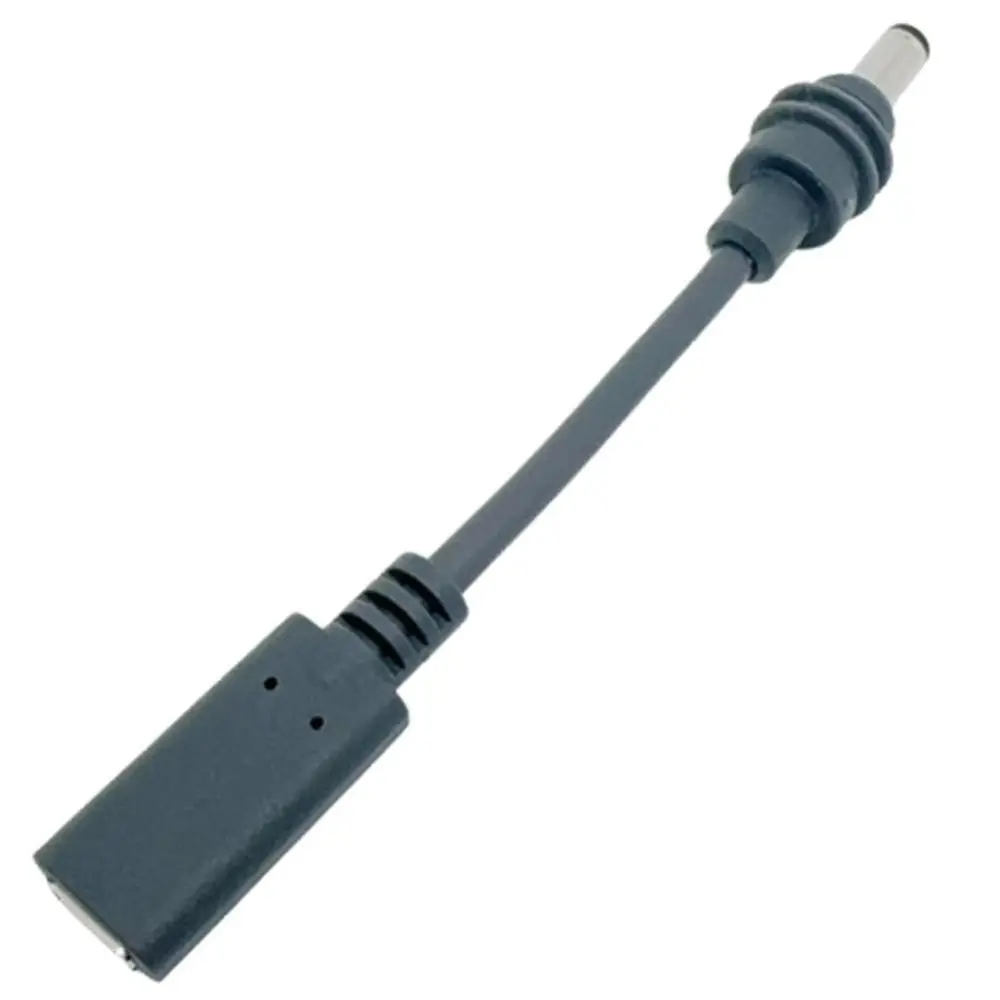 USB-C Female To DC Power Adapter Cable 0.12m Weatherproof Cable DC Plug PVC Grey Converter for Starlink Mini Outdoor
