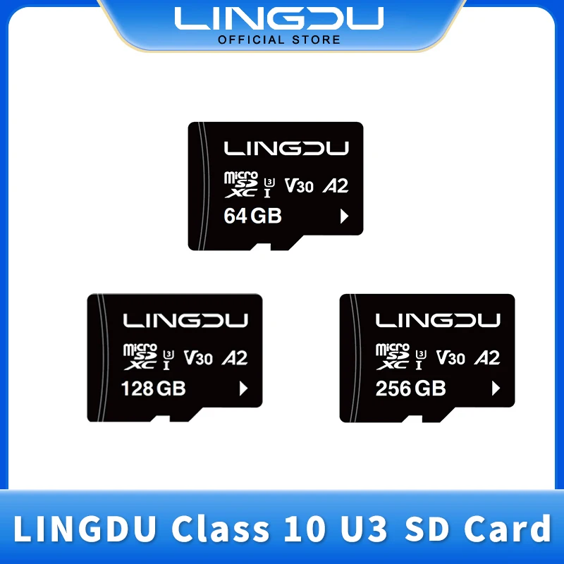 Lingdu cartão micro sd 64gb/128gb/256gb cartão de memória gravador