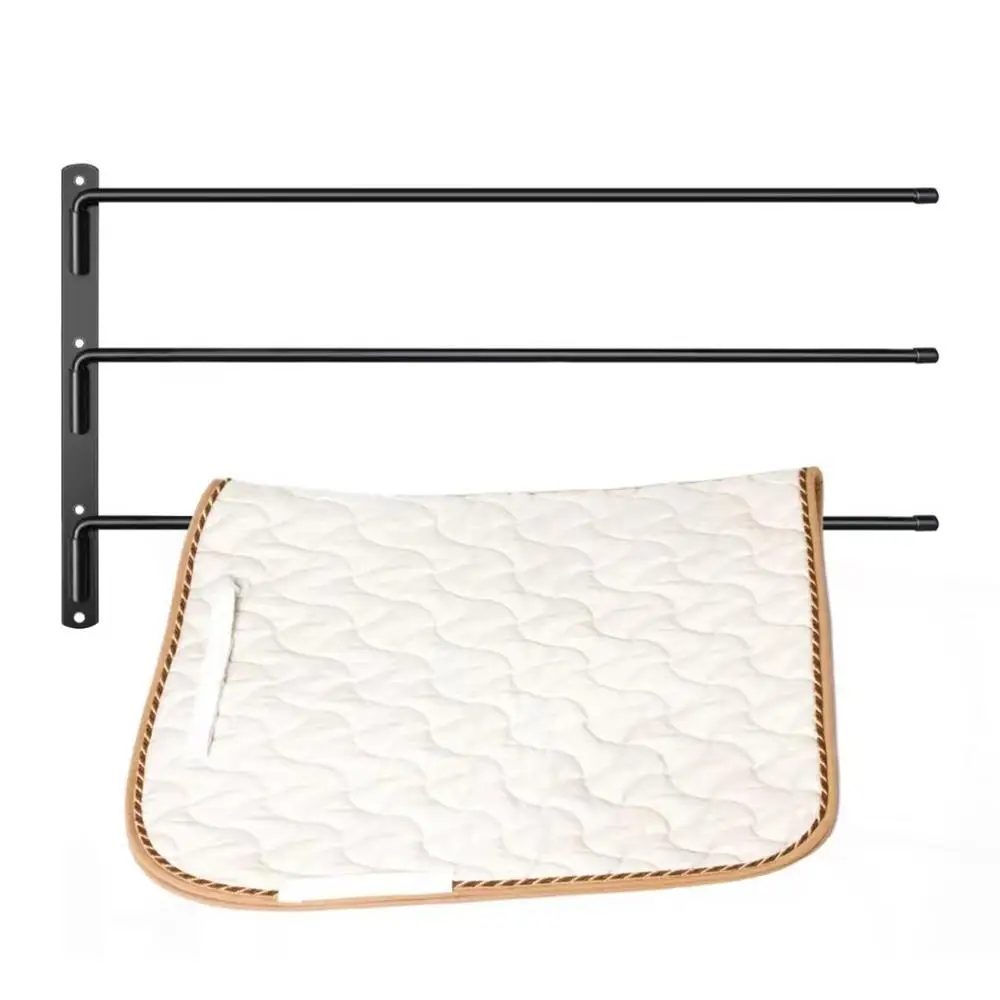 Saddle Blanket Rack Horses Blanket Stall Supplies 180 Degree Swing Out Sturdy Saddle Pad Rack Attachment Stable Well-Spaced 2 | Ankaier