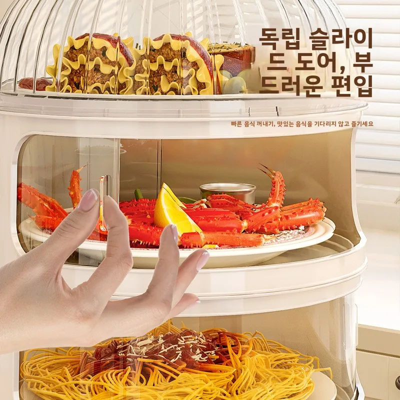 절연 식품 커버 겨울철 가열식 식사용 다층 보관 랙 일정 온도 유지 뚜껑 보온 용기 홀더