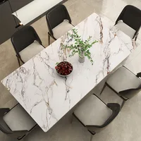Nappe en cuir marbré de style moderne et simple, imperméable, résistante à l'huile et à la chaleur, sans lavage, pour table à manger et table basse 3