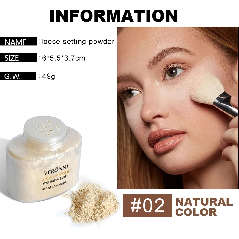 Banana Luxury Powder for Women Face Foundation Banana Powder Bottles Loose Powder Authentic Oil-Control Beauty Make Up Art Tools