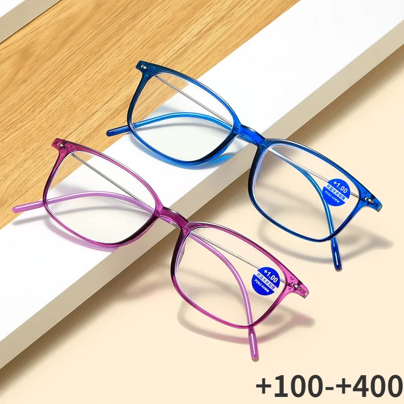 

Ultralight HD Lens Reading Glasses Anti-blue Light Fashion Farsighted Glasses Women Men Presbyopia Glasses Diopter +1.0 To +4.0