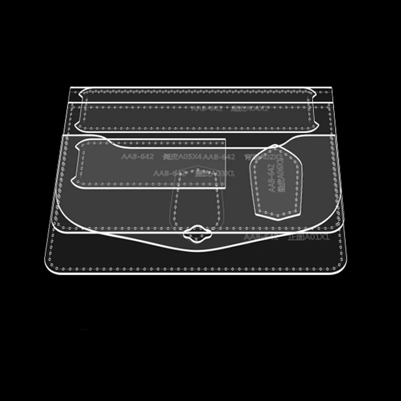 1Set Creative Crossbody bag Leather Tool Template Practical Acrylic Stencil DIY Handcraft Leather Making Mold sewing pattern