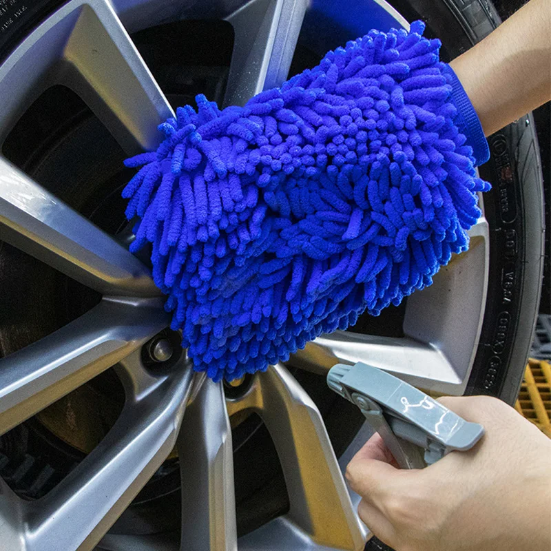 Microfiber Car Wash Gloves Auto Gloves Ultra Absorbent Wash Car Sponge Scratch Free Microfiber Cleaning Tool